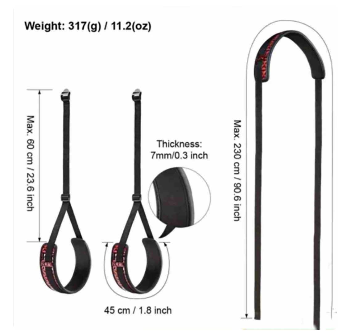 Adjustable Restraint Legs Binding Sex Swing BDSM Bondage Sling Set - ChastityBondage