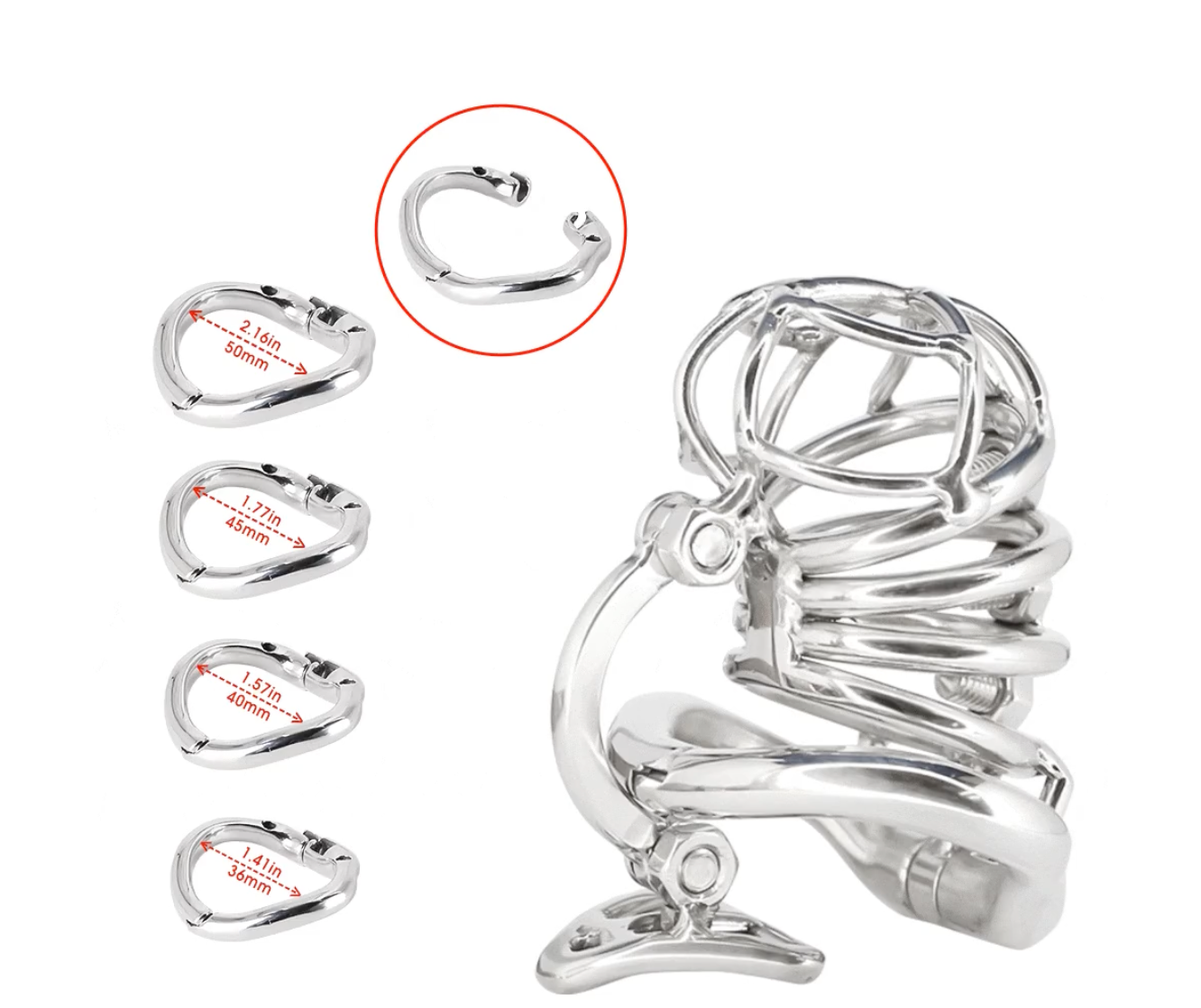 Detachable Metal Chastity Cage For Men - ChastityBondage