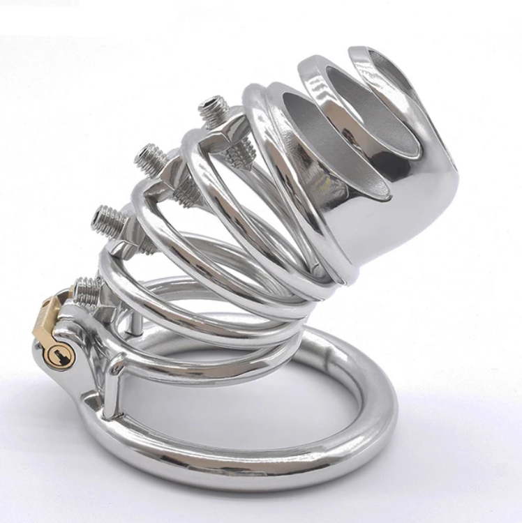metal chastity cage with spikes