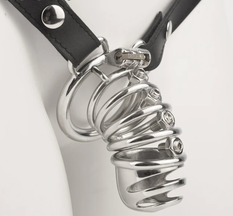 spiked chastity cage for men