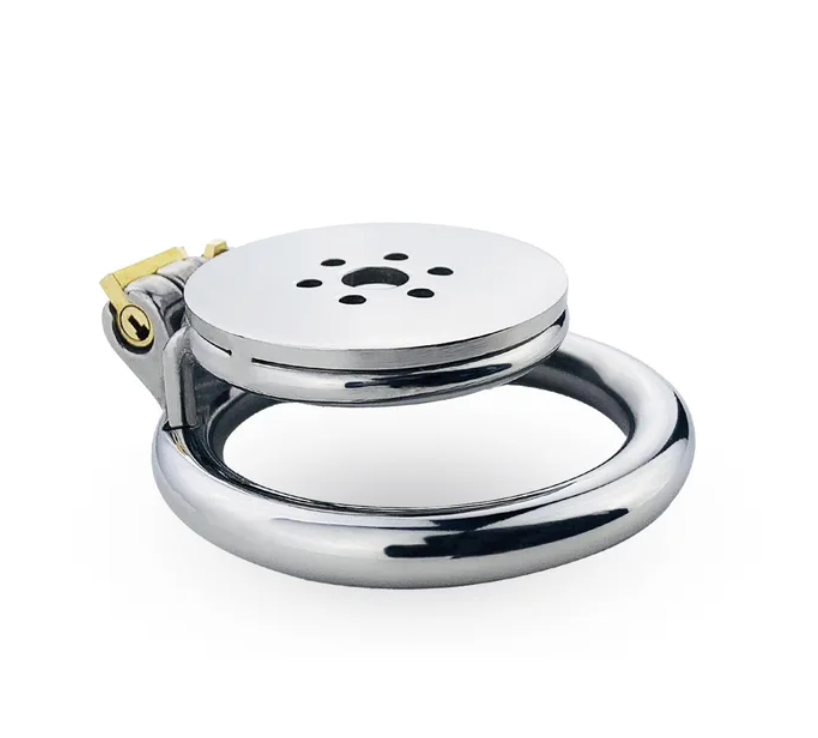 metal flat chastity cage