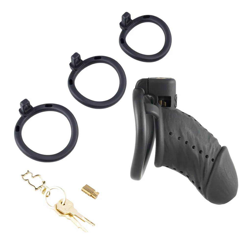 Lightweight Realistic Black Cock Cage Set