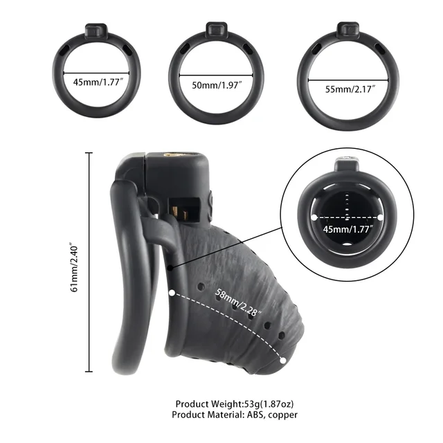 Lightweight Realistic Black Cock Cage Set