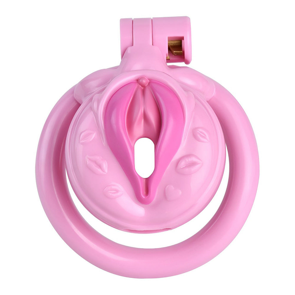 Realistic Pussy Chastity Cage For Sissy Flat CockCage Nude/Pink/Black/White