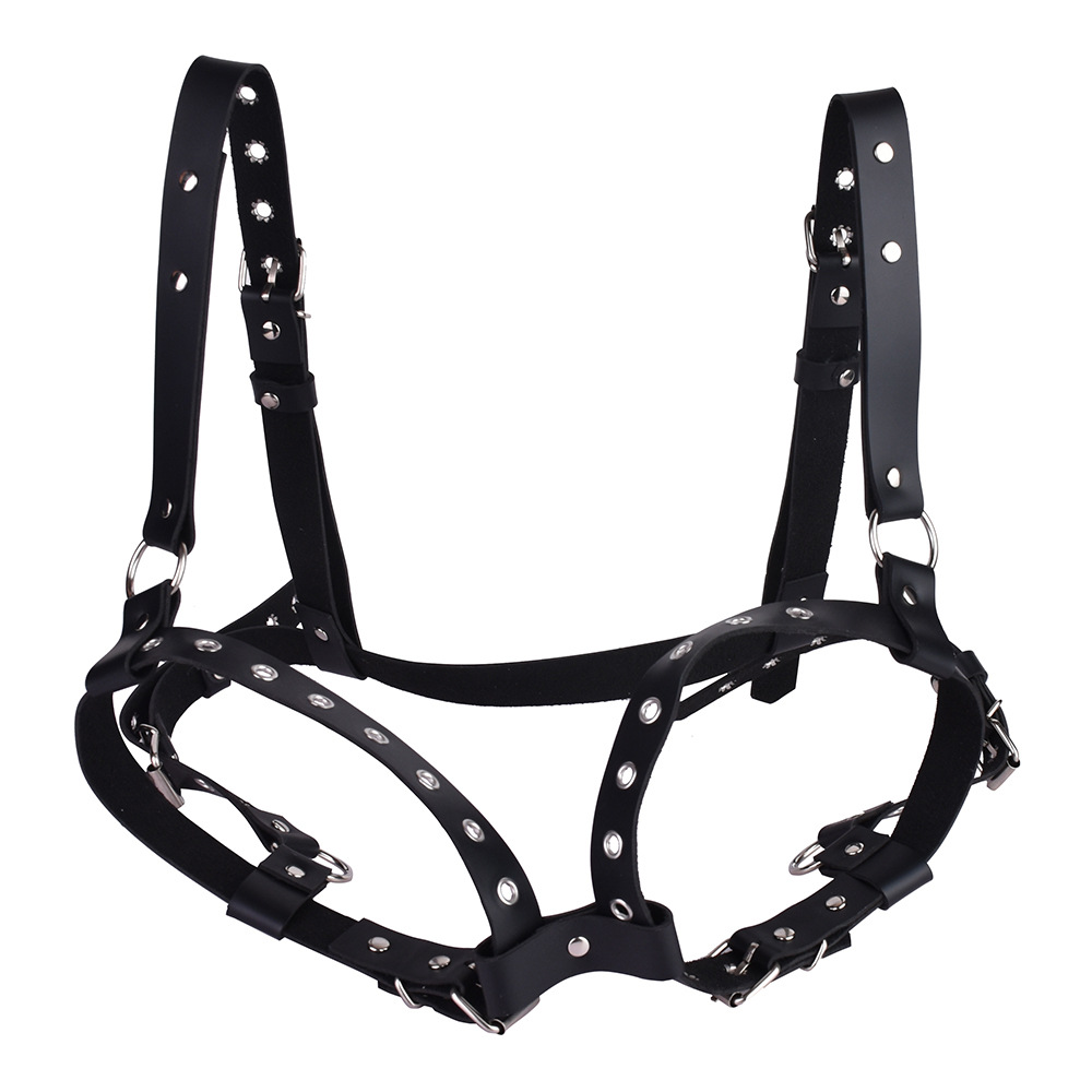 leather bondage gear BDSM PU Leather Bondage Bra For Women and Sissy Breast Harness Bondage Gear – ChastityBondage