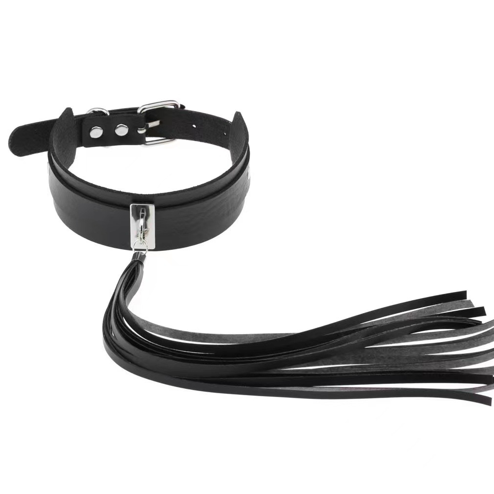 BDSM-Bondage-Halsband aus PU-Leder