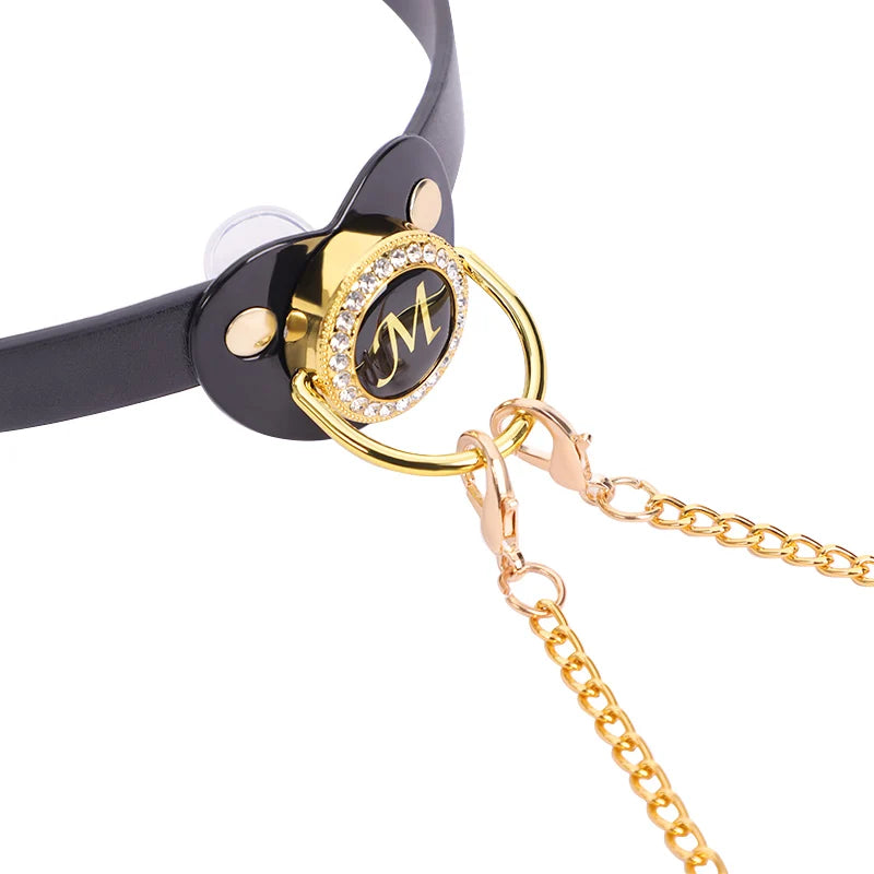 Adult Pacifier Mouth Gag with Nipple Clamp Breast Clip Sex Toys For Couples