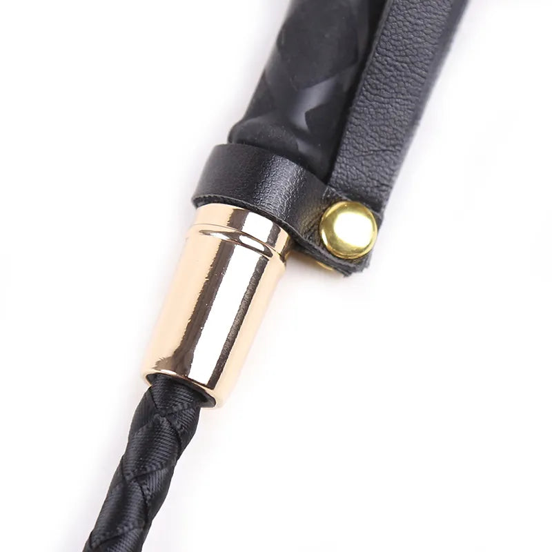 30-60CM SM Bondage Leather Whip Fetish BDSM Long Horse Riding Spanker - ChastityBondage