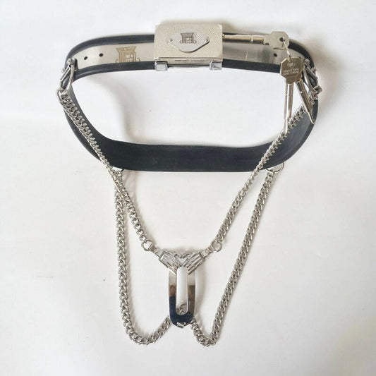 Invisible Chastity Belt for Women with Adjustable Waist and Lockable Stainless Steel Chain - ChastityBondage