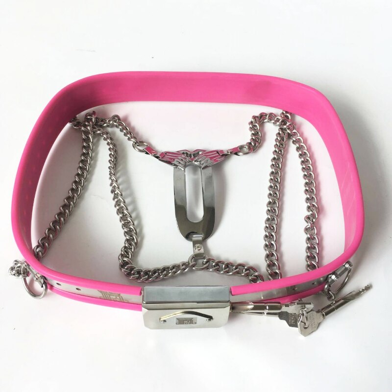 Invisible Chastity Belt for Women with Adjustable Waist and Lockable Stainless Steel Chain - ChastityBondage