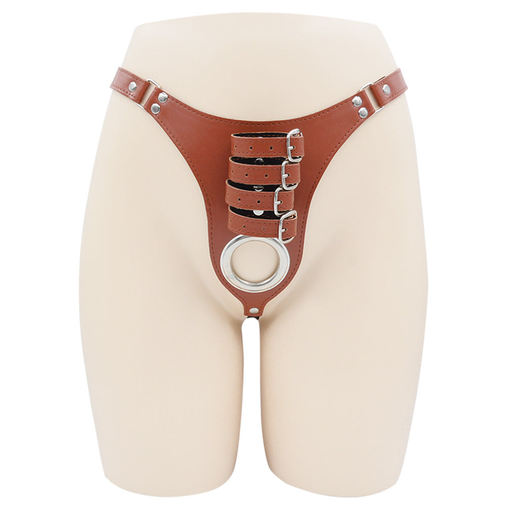pu leather male chastity belt