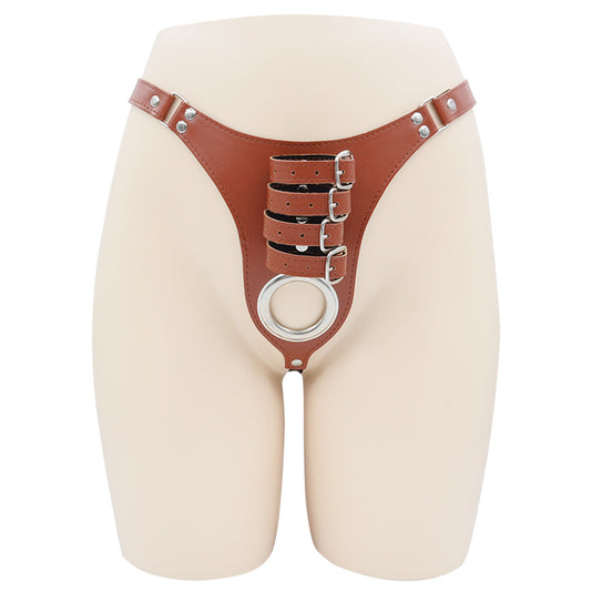 pu leather male chastity belt