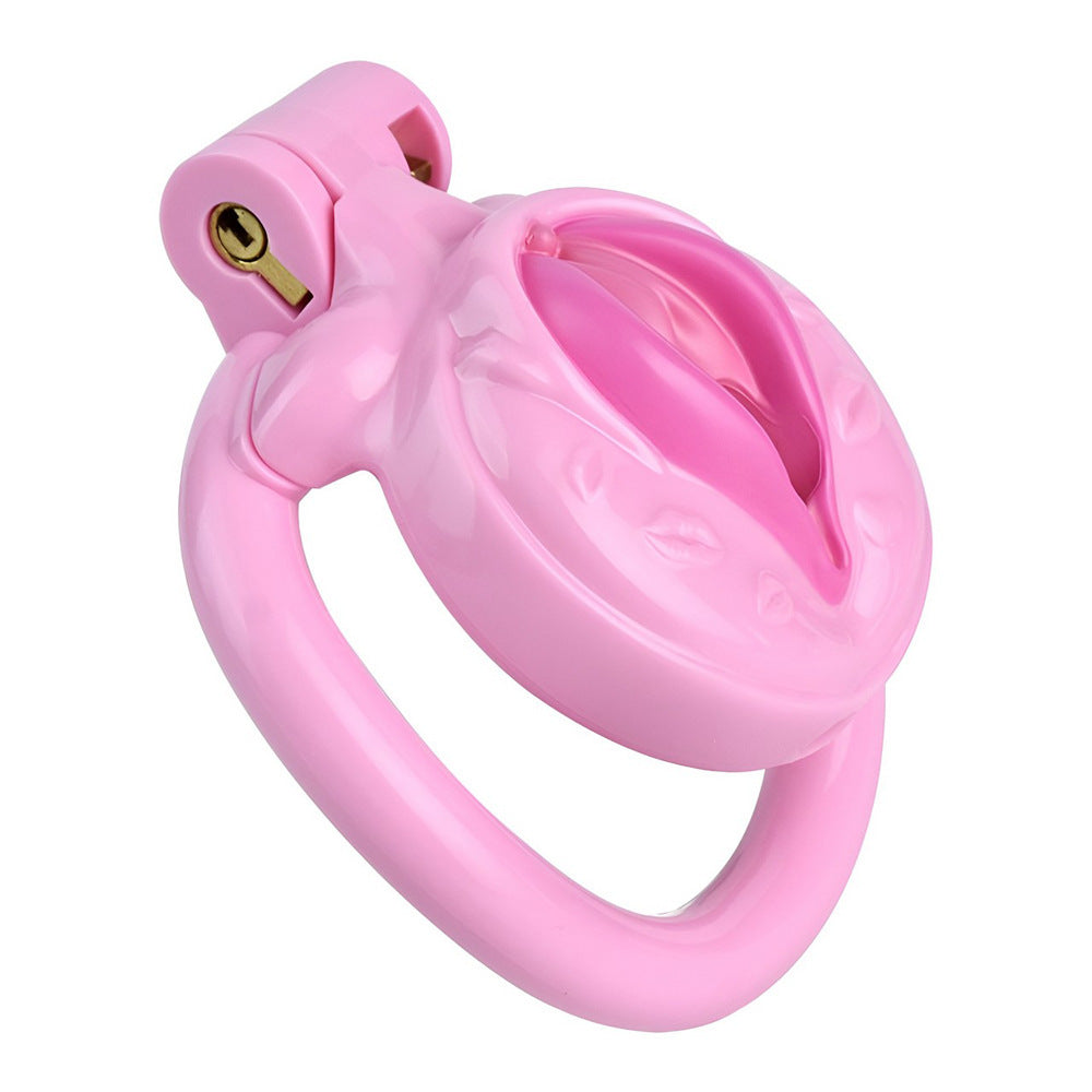 Realistic Pussy Chastity Cage For Sissy Flat CockCage Nude/Pink/Black/White