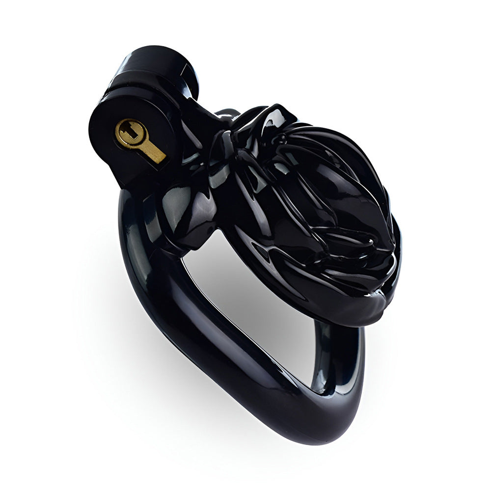 Black Rose Clit Chastity Cage Tiny Flat Cock Cage For Sissy Femboy Ladyboy 3D Printed Male Chastity Device