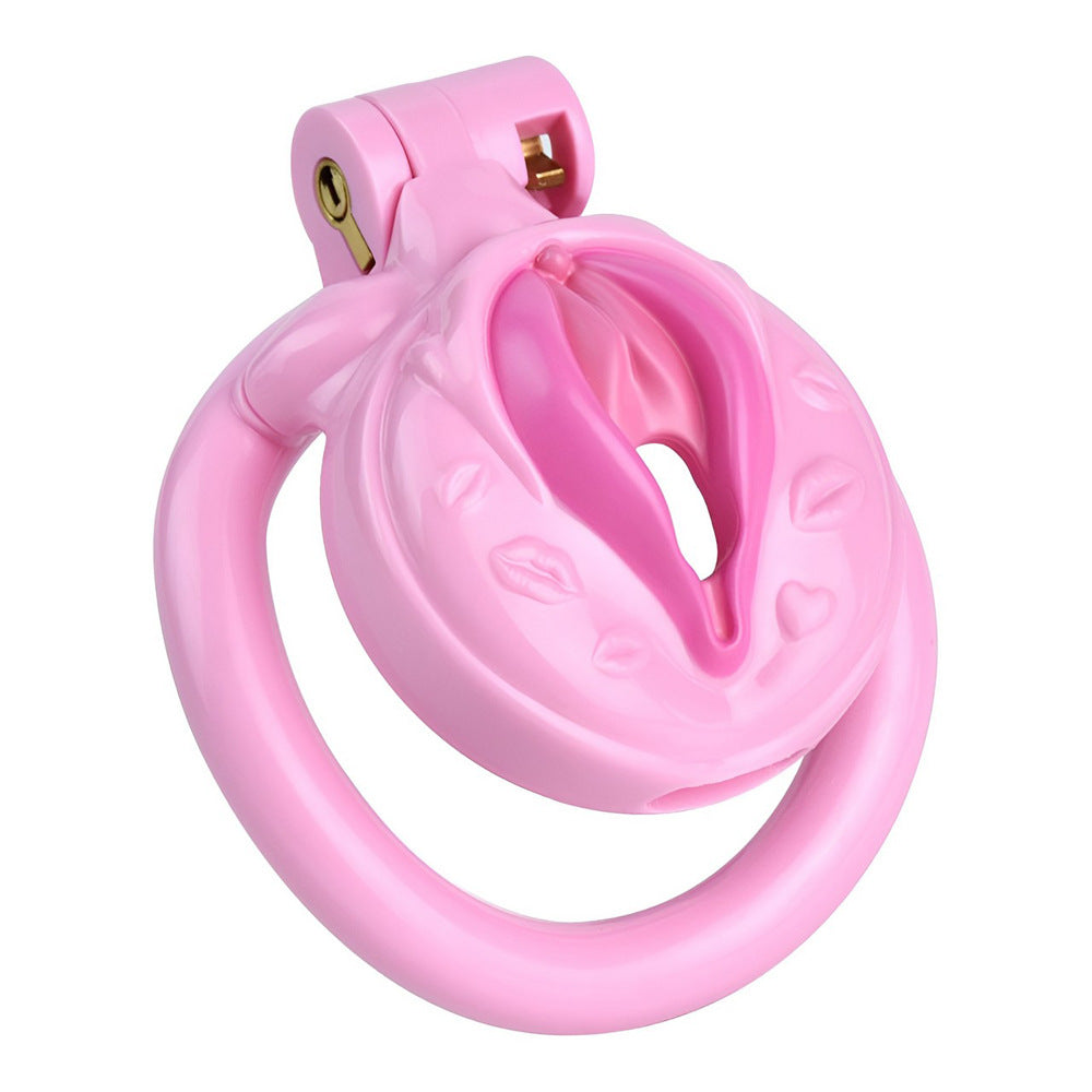 Realistic Pussy Chastity Cage For Sissy Flat CockCage Nude/Pink/Black/White