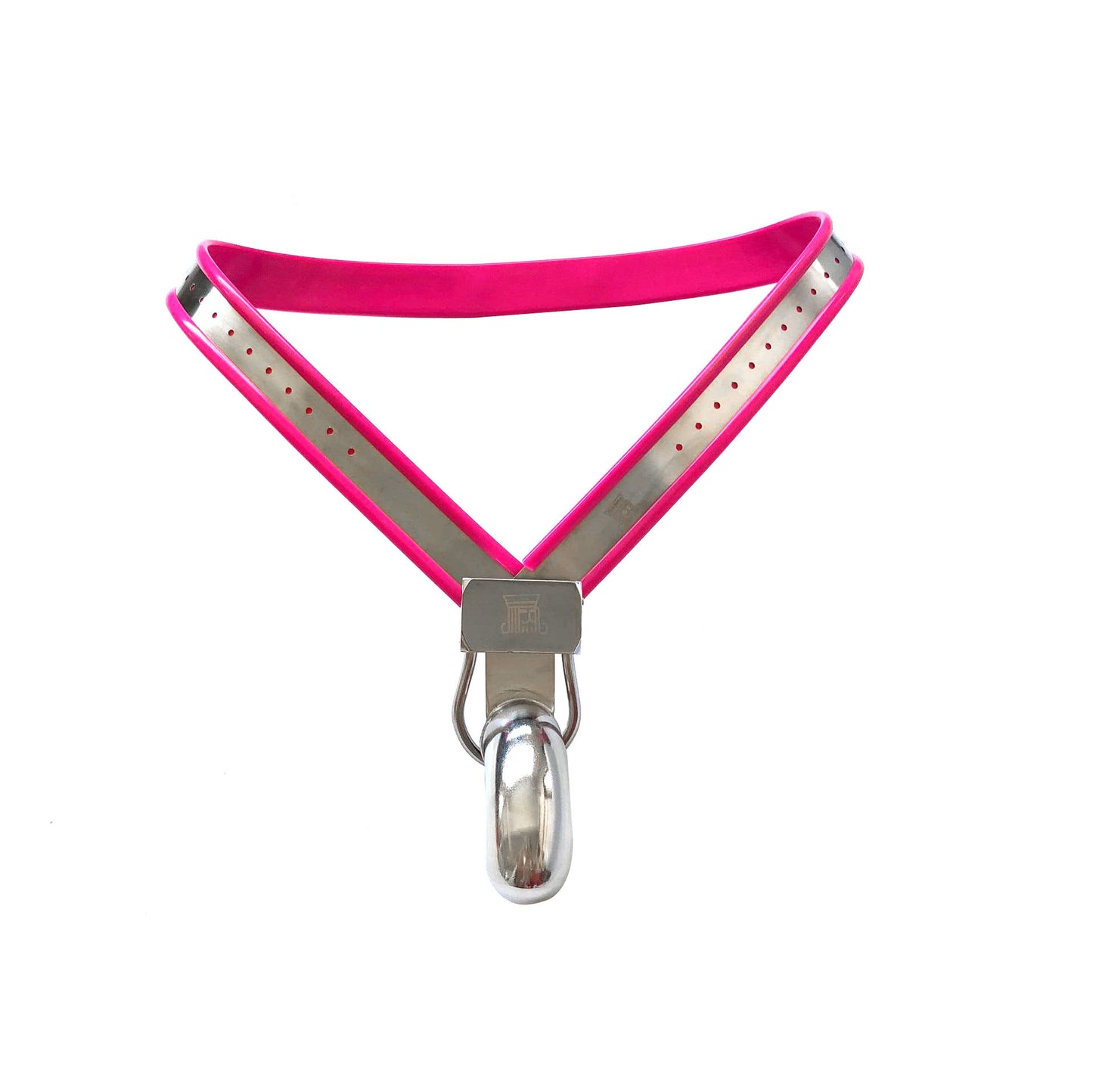 Y-Shape Male Chastity Belt with Full Covered Stainless Steel Cock Cage