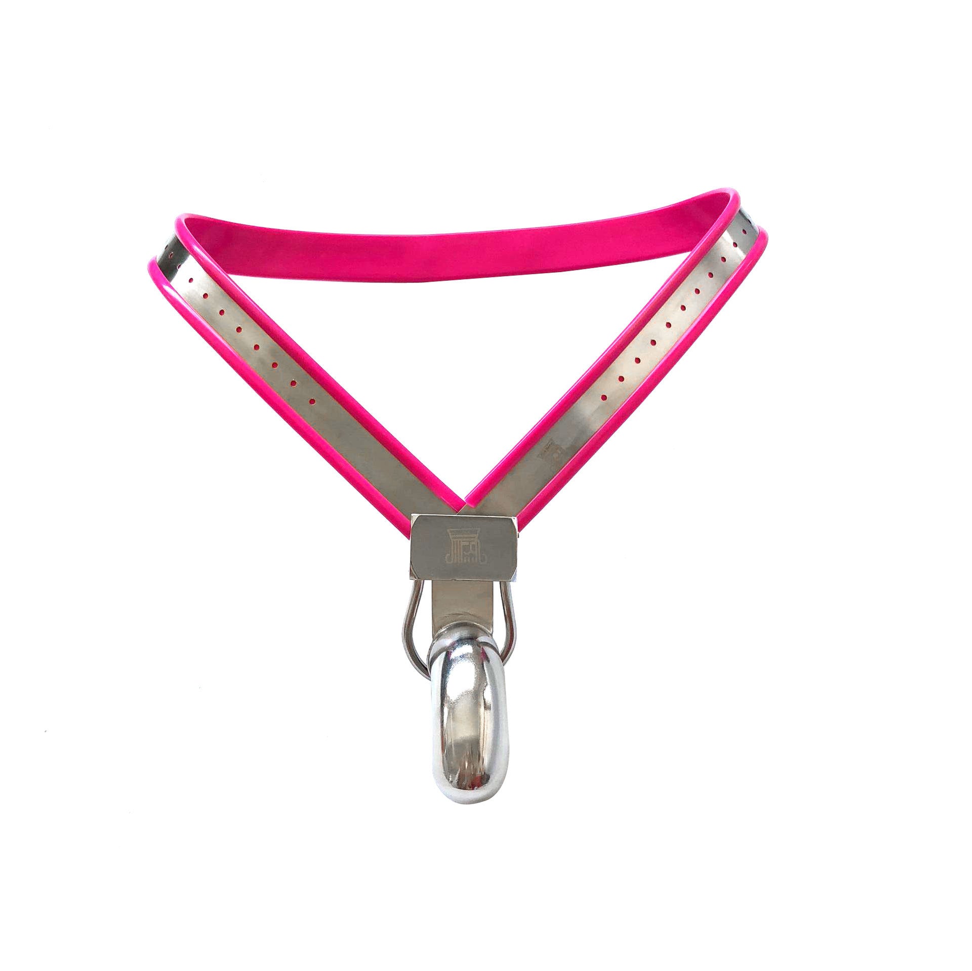 Y-Shape Male Chastity Belt with Full Covered Stainless Steel Cock Cage