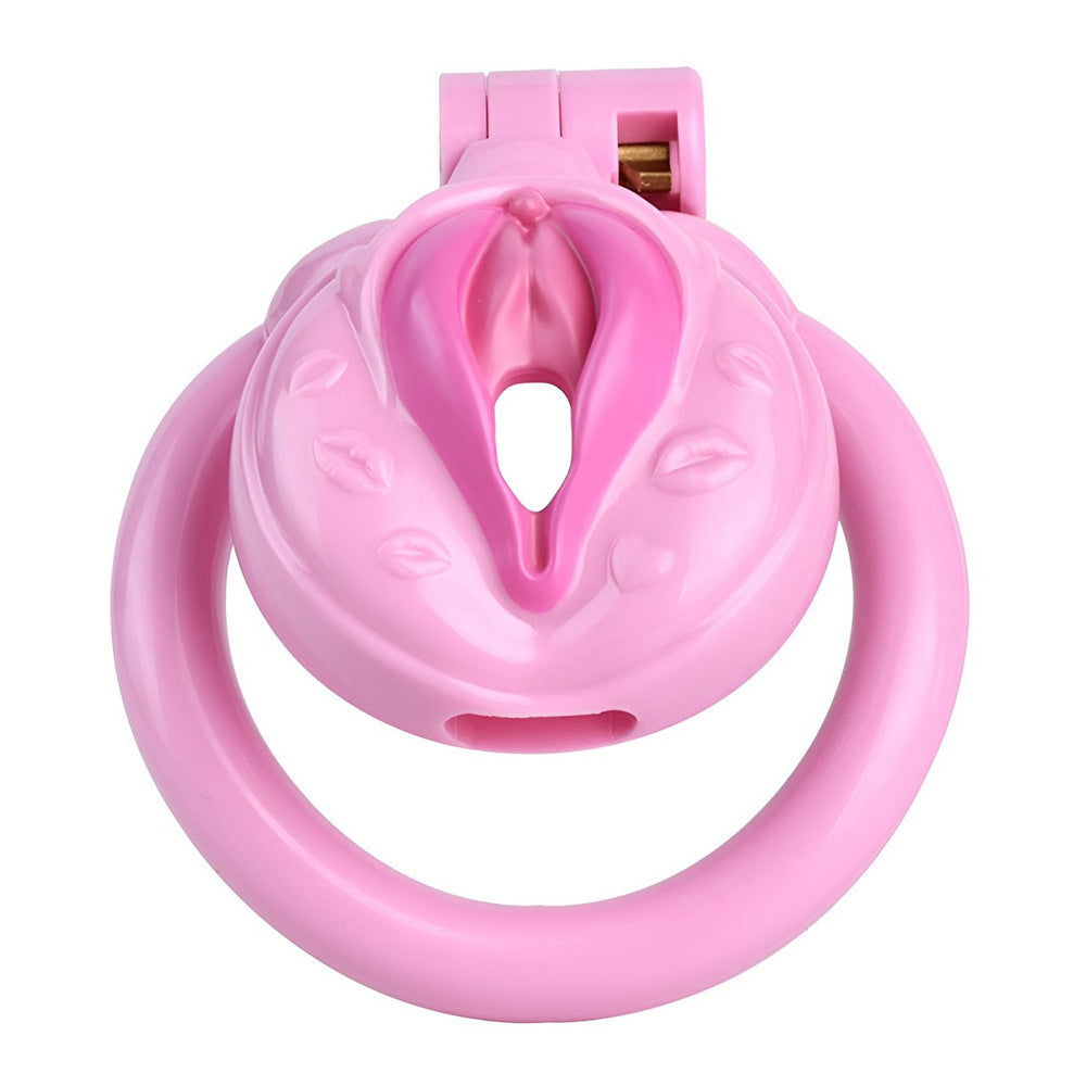 Realistic Pussy Chastity Cage For Sissy Flat CockCage Nude/Pink/Black/White