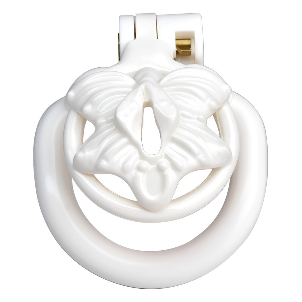 White Butterfly Clit Chastity Cage Sissy Clitoris Cock Cage For Femboy Ladyboy Tiny Small BDSM sex toy