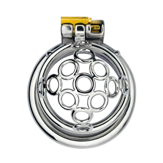 Small Compact Metal Chastity Cage For Men Anti-Escape Hollow Tiny Cock Cage with Built-in Lock