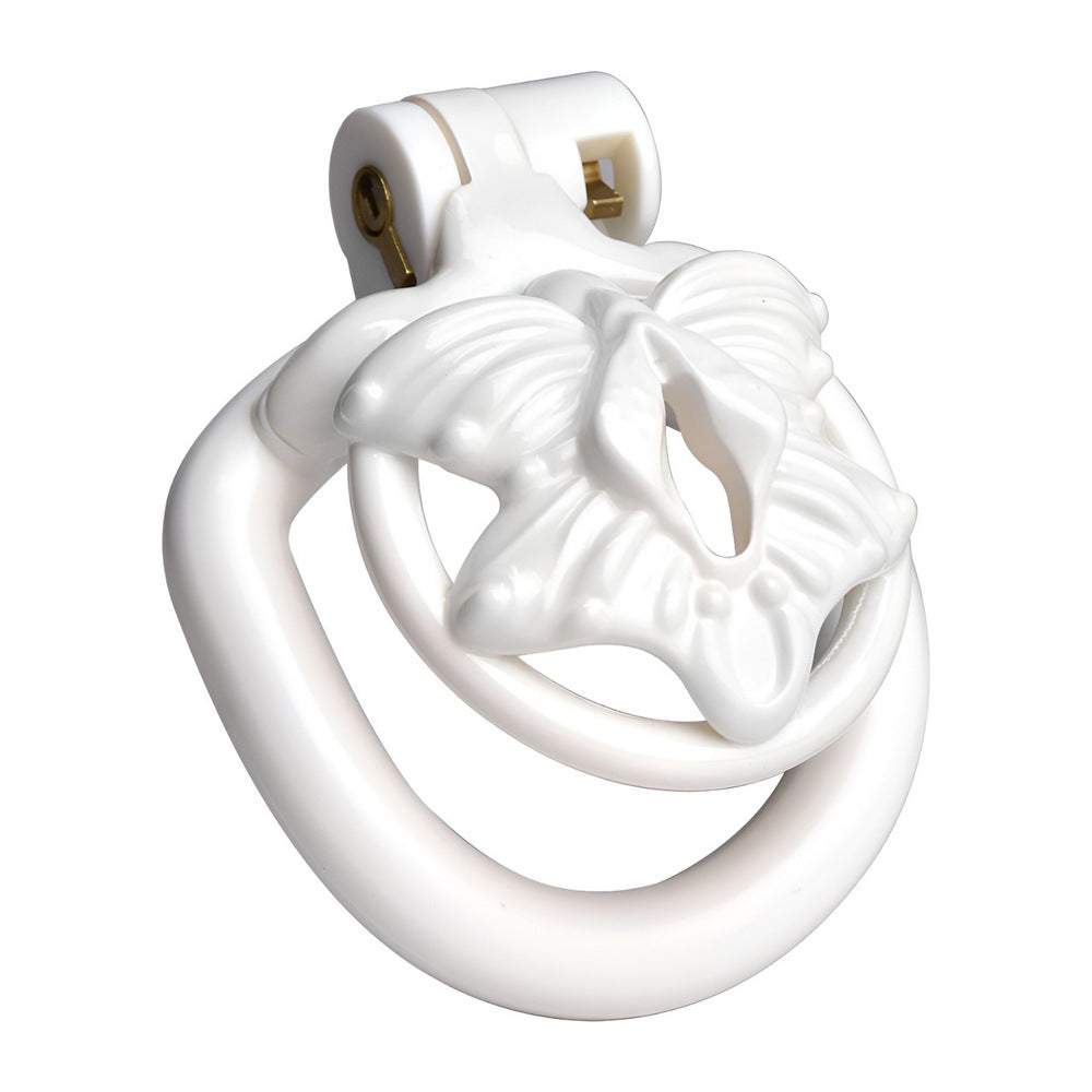 White Butterfly Clit Chastity Cage Sissy Clitoris Cock Cage For Femboy Ladyboy Tiny Small BDSM sex toy