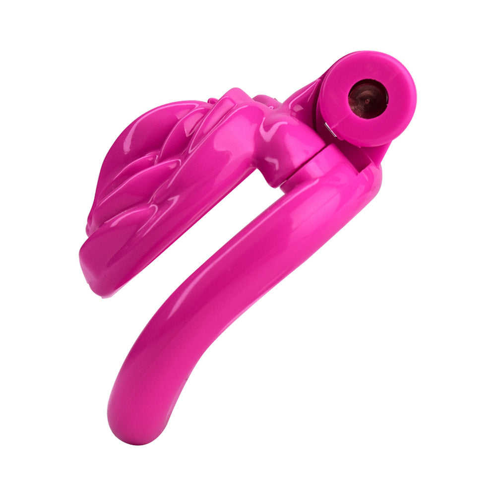 Pink Rose Clit Chastity Cage Cute Small Sissy Cock Cage BDSM Slave Training Mimicking Female Pussy