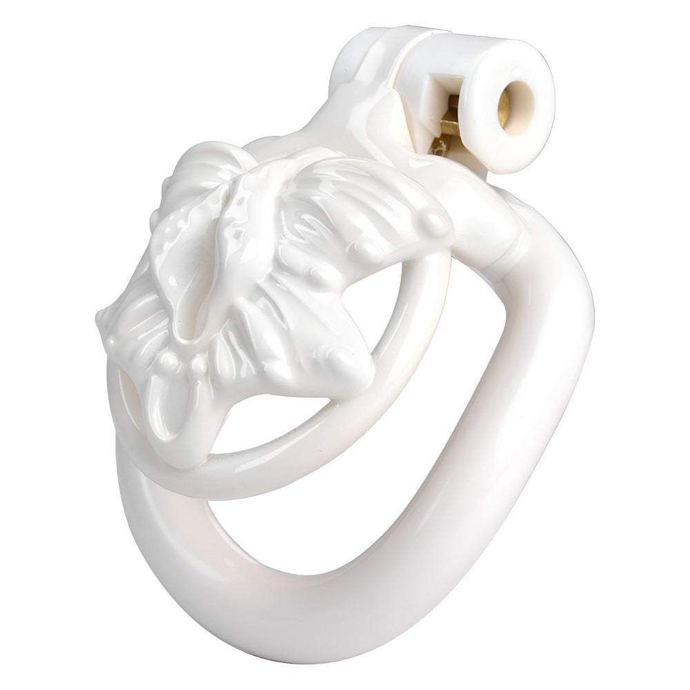 White Butterfly Clit Chastity Cage Sissy Clitoris Cock Cage For Femboy Ladyboy Tiny Small BDSM sex toy