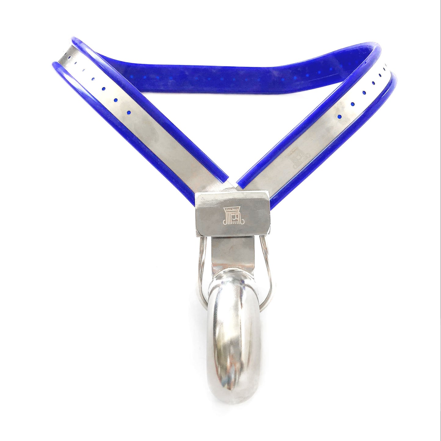 Y-Shape Male Chastity Belt with Full Covered Stainless Steel Cock Cage