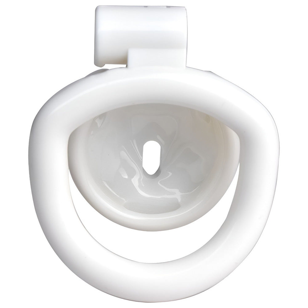 White Rose Clit Chastity Cage with 4 Penis Rings Micro Sissy Flat Cock Cage For Ladyboy Femboy Gay Shrink Penis