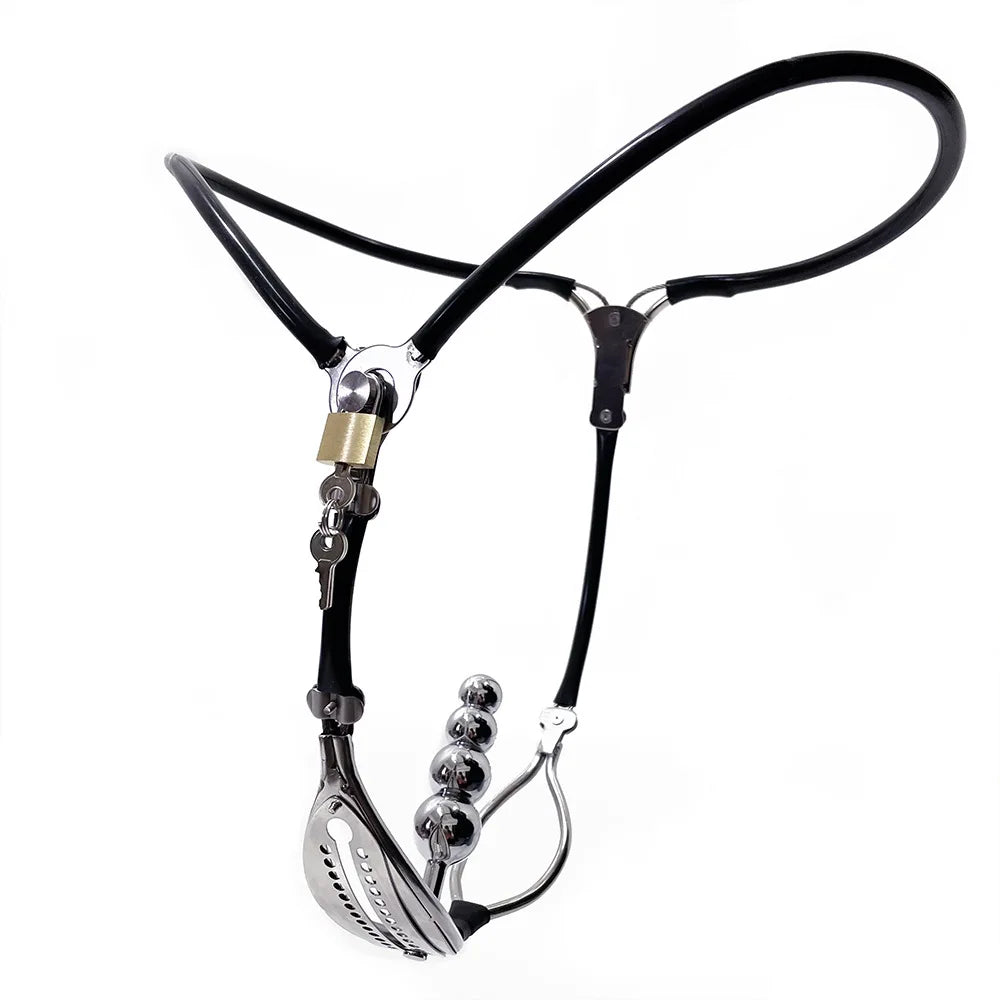 Invisible Female Chastity Belt with Opening and Detachable Vagina Plug