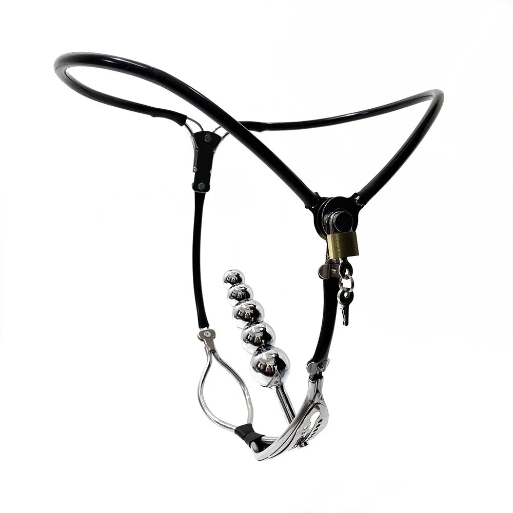 Invisible Female Chastity Belt with Opening and Detachable Vagina Plug