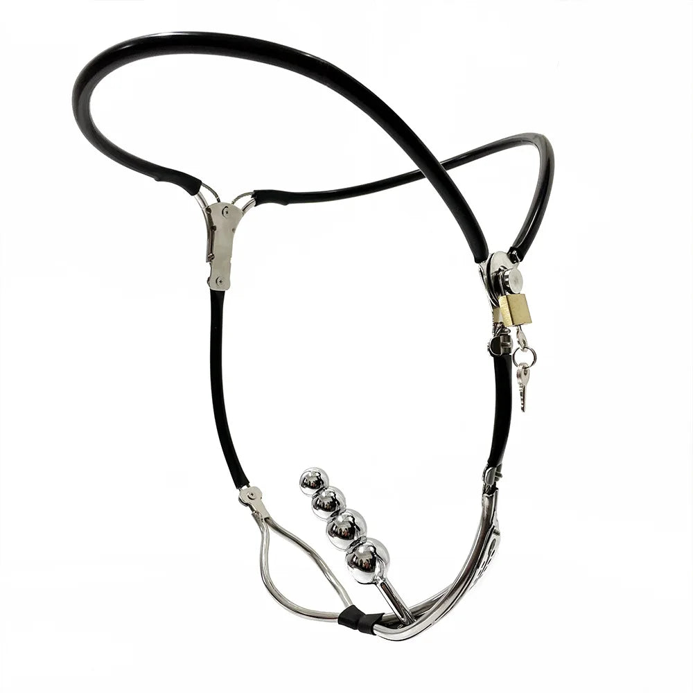 Invisible Female Chastity Belt with Opening and Detachable Vagina Plug