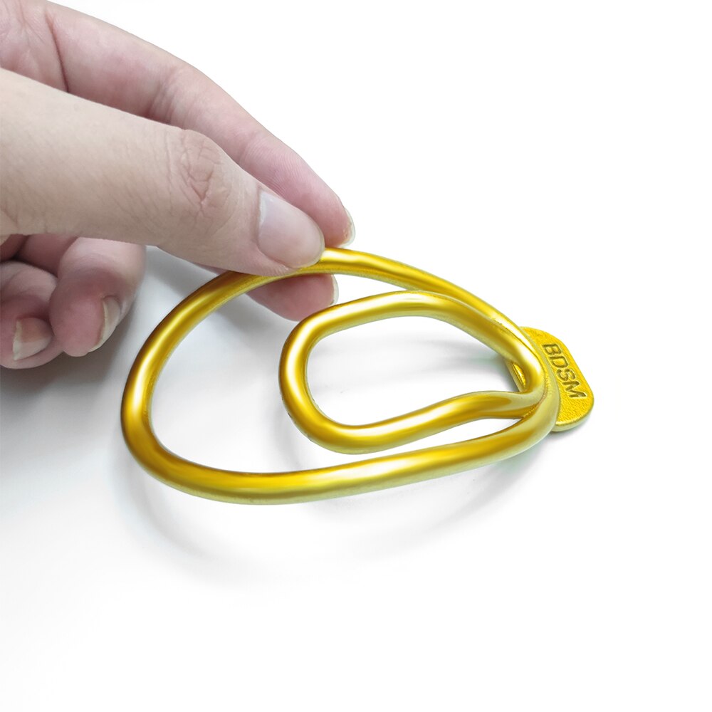 Golden Plastic Fufu Clip For Sissy BDSM Chastity Training - ChastityBondage