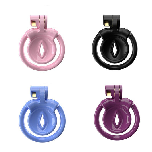 Ultra Small Sissy Negative Chastity Cage with 5 Size Rings - ChastityBondage