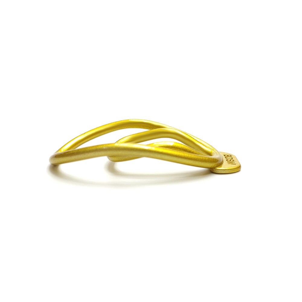 Golden Plastic Fufu Clip For Sissy BDSM Chastity Training - ChastityBondage