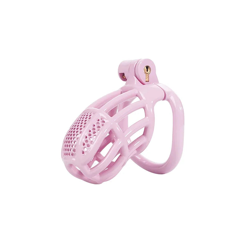 Pink Cobra Chastity Cage in 5 Sizes with 5 Penis Rings - ChastityBondage
