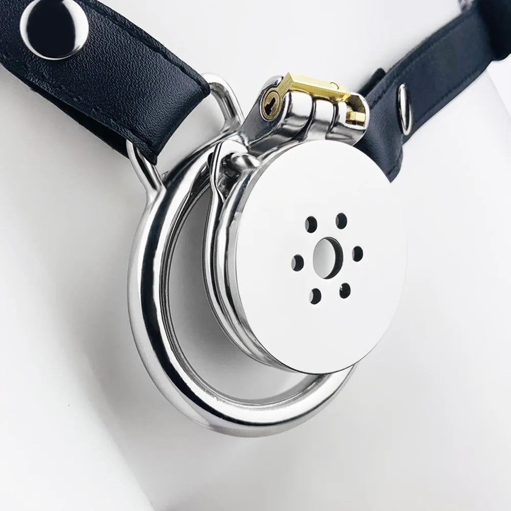 metal flat chastity cage