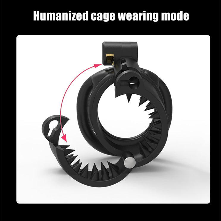 3d Printed Spiked Resin Chastity Cage Set with Removable Cap