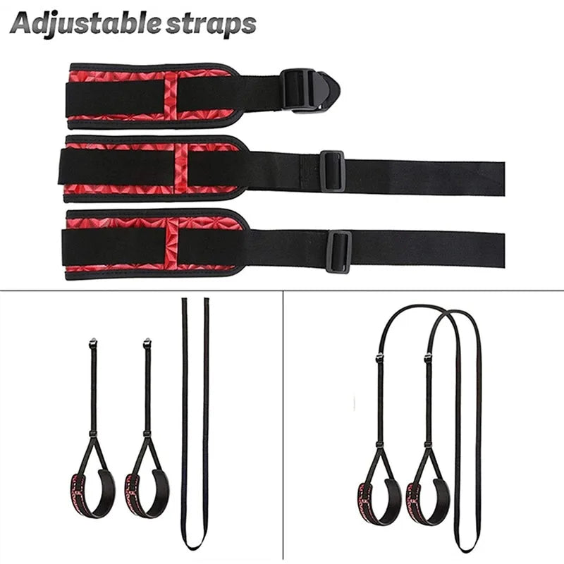 Adjustable Restraint Legs Binding Sex Swing BDSM Bondage Sling Set - ChastityBondage