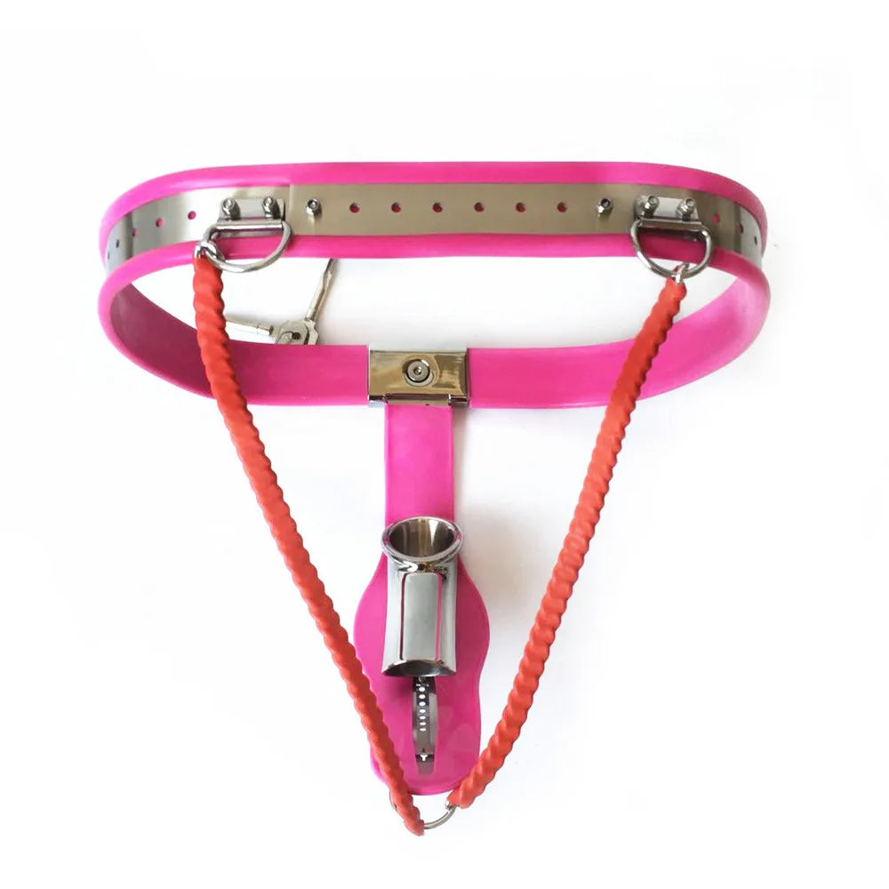 Y-Back Stainless Steel Male Chastity Belt with Detachable Cock Cage Chastity Device For Men