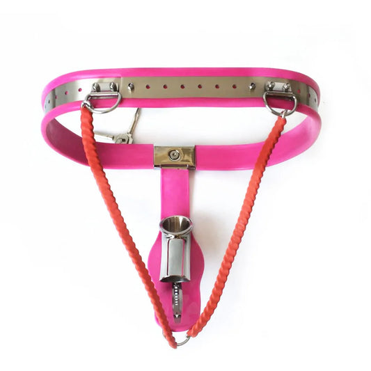 Y-Back Stainless Steel Male Chastity Belt with Detachable Cock Cage Chastity Device For Men