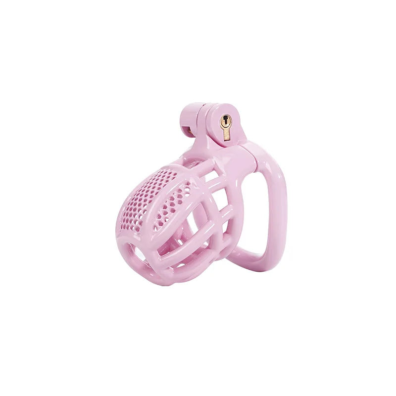 Pink Cobra Chastity Cage in 5 Sizes with 5 Penis Rings - ChastityBondage