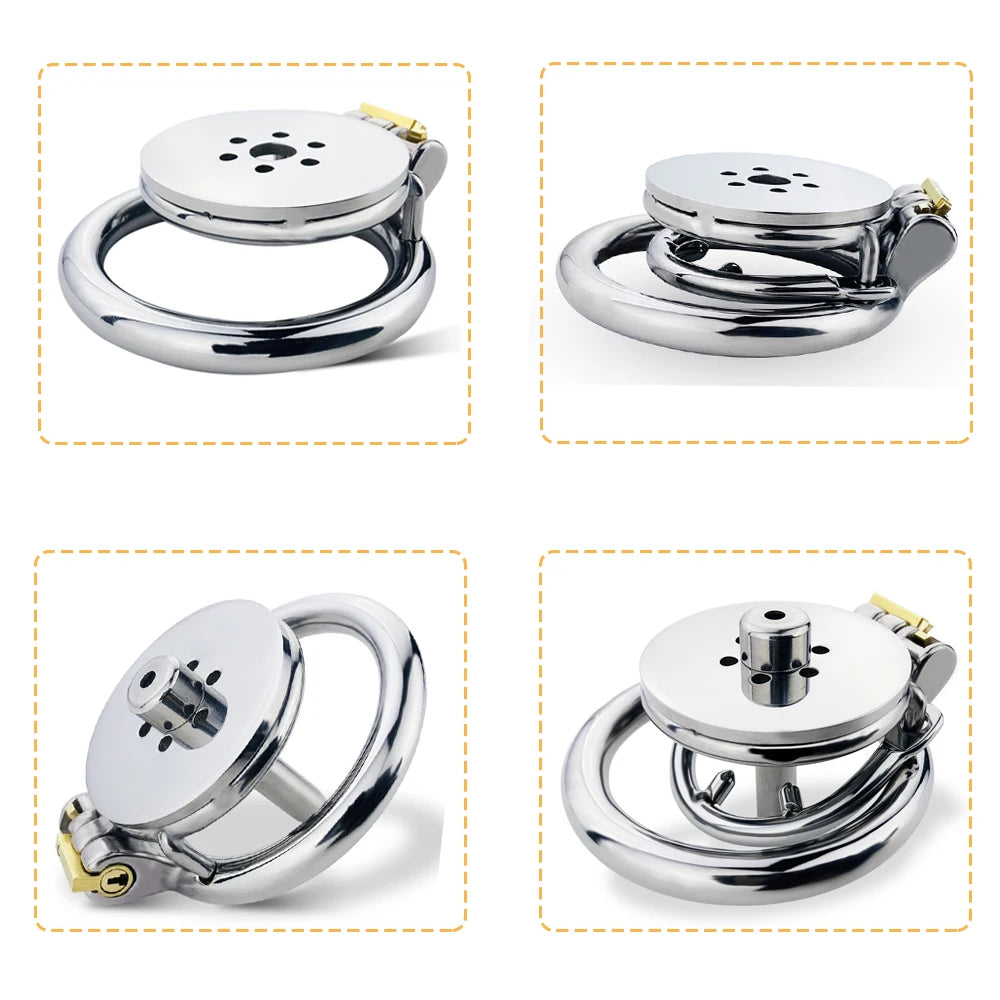 flat chastity cage with spiked ring