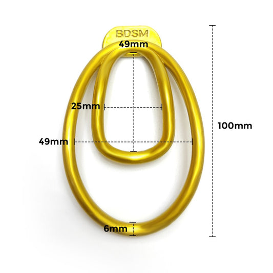 Golden Plastic Fufu Clip For Sissy BDSM Chastity Training - ChastityBondage