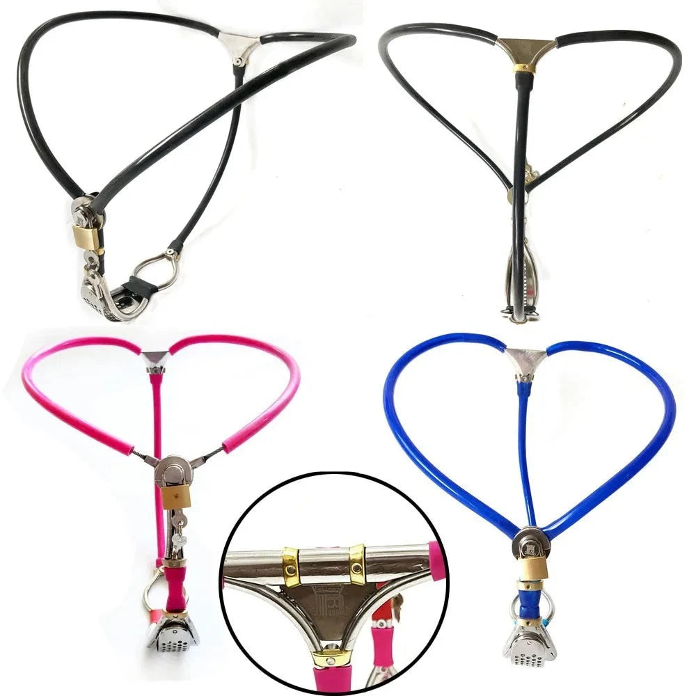 Invisible Female Chastity Belt with Opening and Detachable Vagina Plug