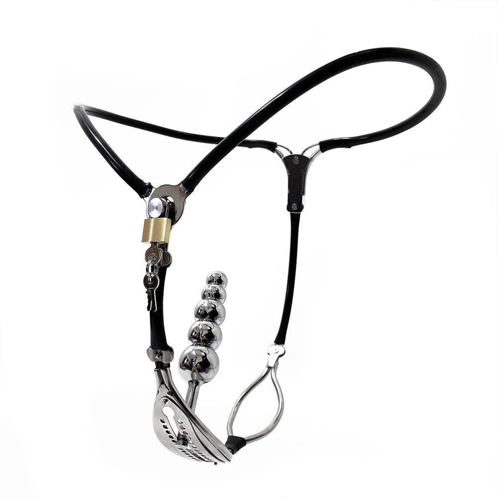 Invisible Female Chastity Belt with Opening and Detachable Vagina Plug