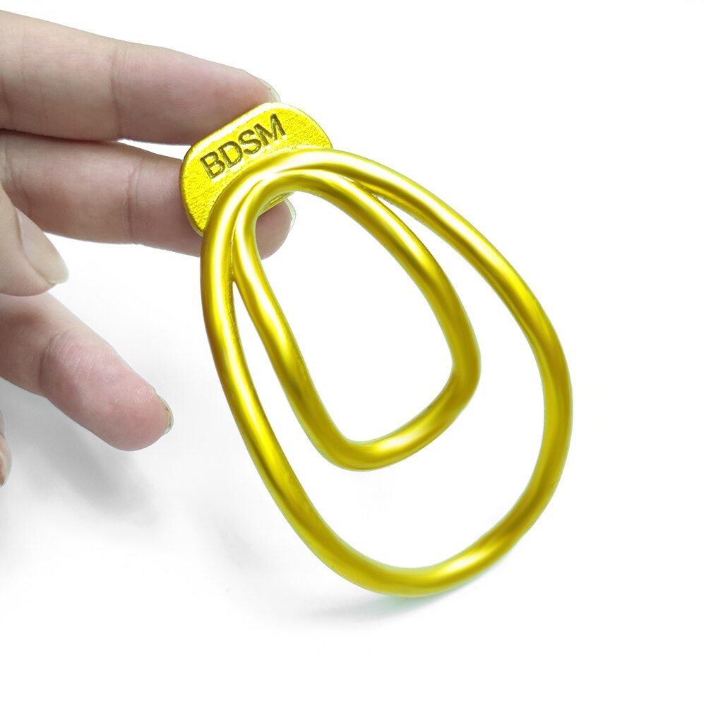 Golden Plastic Fufu Clip For Sissy BDSM Chastity Training - ChastityBondage