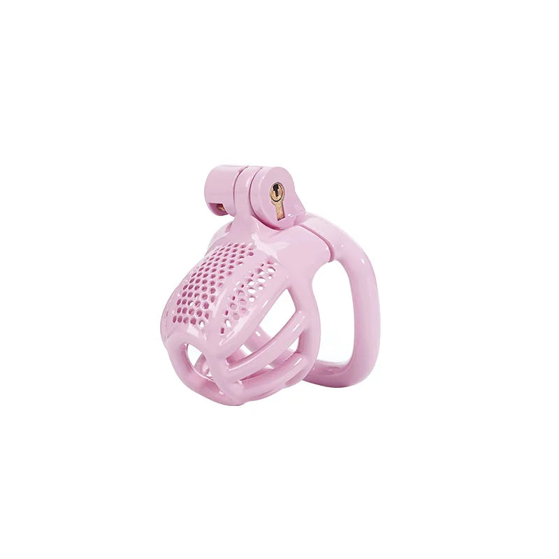 Pink Cobra Chastity Cage in 5 Sizes with 5 Penis Rings - ChastityBondage
