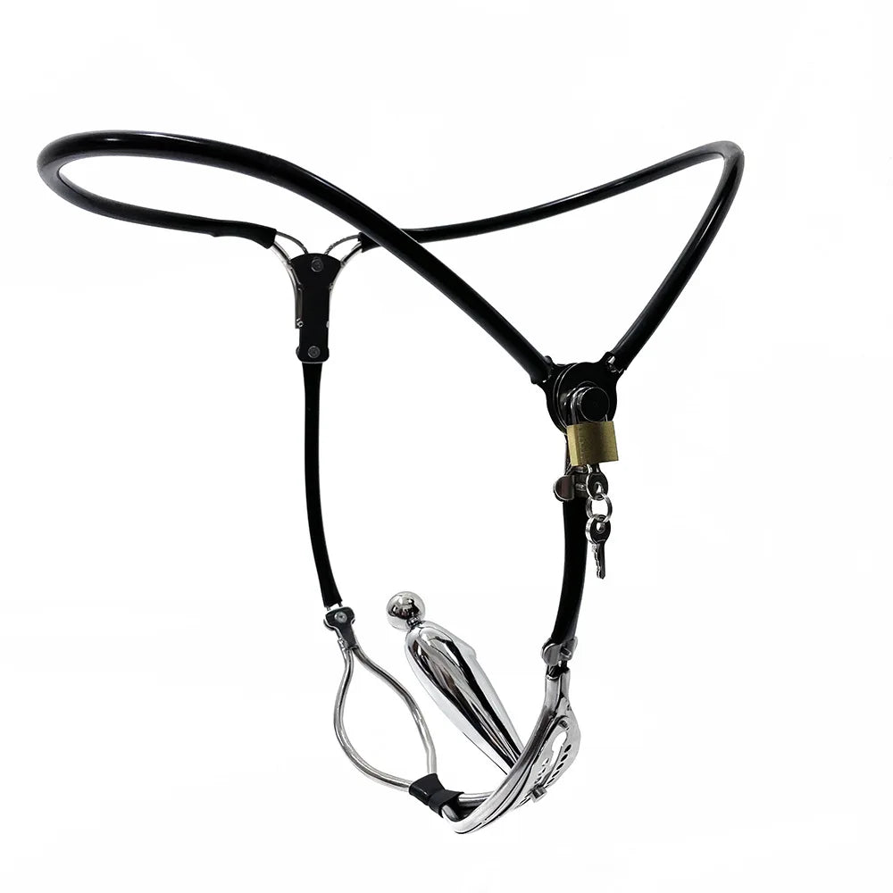Invisible Female Chastity Belt with Opening and Detachable Vagina Plug