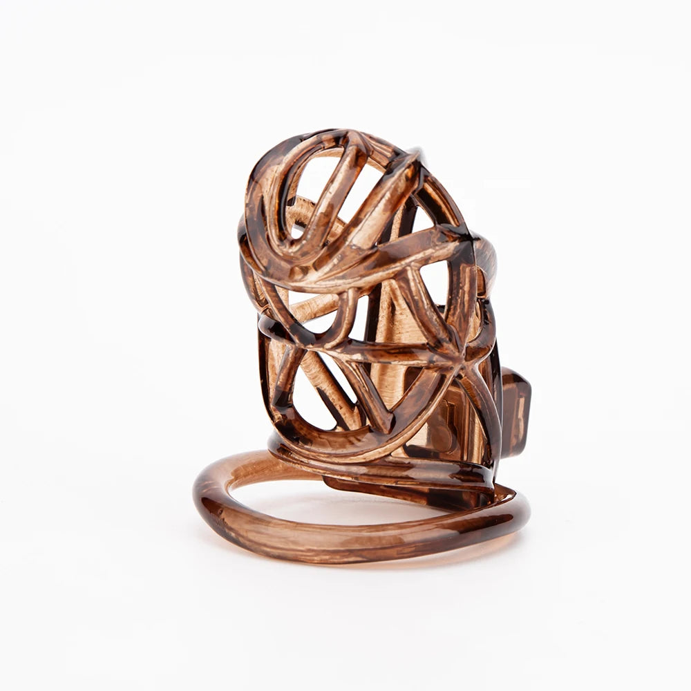 transparent resin chastity cage
